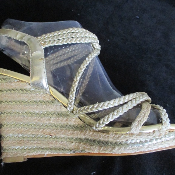 NORDSTROMS MICHAEL KORS golden jute SANDAL 6.5 - Picture 4 of 5